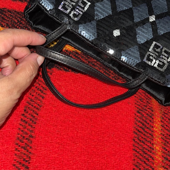🍎 SOLD 🍎Givenchy Mini tote bag excellent condition silver n black sequins. - Picture 7 of 11